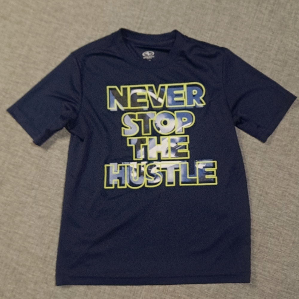 Navy Blue and Green Boys Short Tee YMD